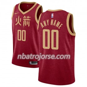 Män Houston Rockets Tröja Skräddarsydda 2018-19 Nike City Edition Röd Swingman